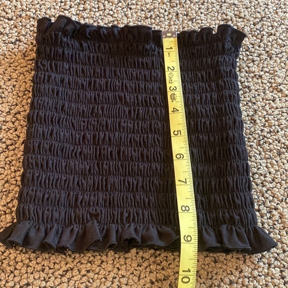 3 Smocked Tube Tops White, Black & Striped in EUC - Picture 8 of 10